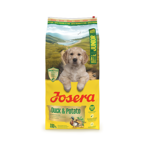 AS Junior with Duck & Potato. Юніор з качкою та картоплею для всіх порід 12,5kg frontal_result Duck & Potato Junior All Sizes Josera Йозера Юніор з качкою та картоплею для всіх порід