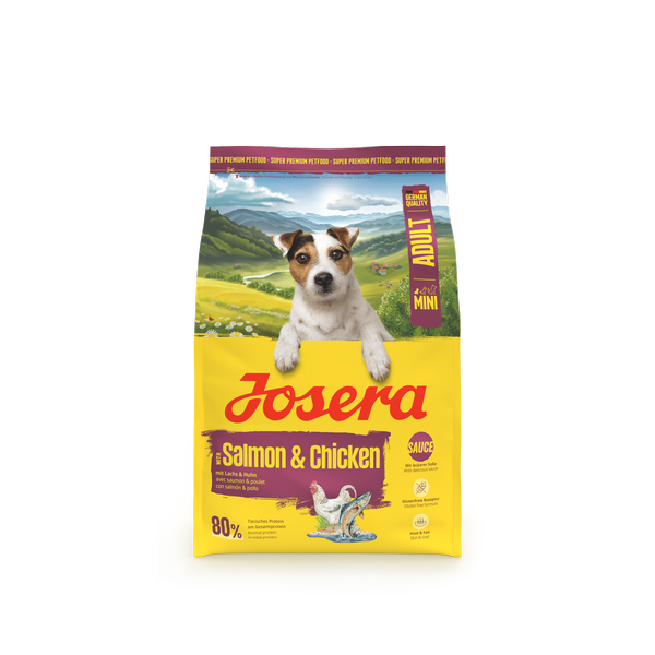 Mini Adult with Salmon & Chicken. Міні Едалт з лососем та куркою для малих порід 3kg frontal_result Mini Salmon & Chicken Josera Йозера Міні Едалт Салмон Енд Чікен — изображение 2
