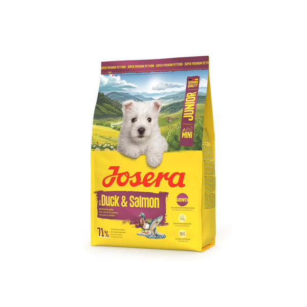 Mini Junior with Duck & Salmon. Міні Юніор з качкою та лососем для малих порід 3kg left – копія_result Josera Mini Junior Duck & Salmon Йозера Міні Юніор з качкою та лососем для малих порід — изображение 3