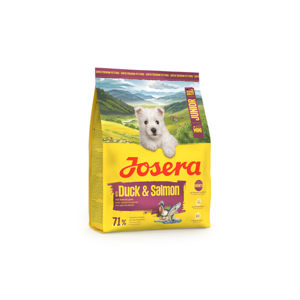 Mini Junior with Duck & Salmon. Міні Юніор з качкою та лососем для малих порід 900g right_result Josera Mini Junior Duck & Salmon Йозера Міні Юніор з качкою та лососем для малих порід — изображение 6