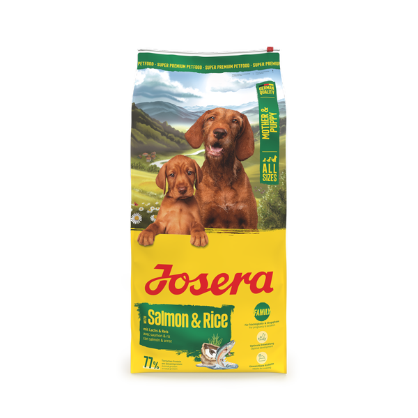 Mother&Puppy with Salmon & Rice. Мазер енд Паппі з лососем та рисом для всіх порід 12,5 kg frontal_result Josera Mother & Puppy Salmon & Rice All Sizes (Family Plus)